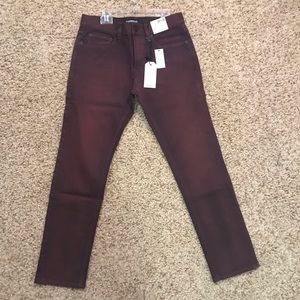 Express Burgandy Jeans NWT